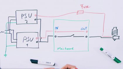 Schematic for a dual-powersupply setup